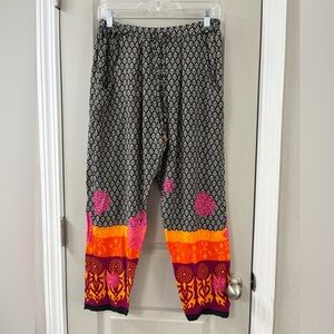 Vibrant Patterned Slouch Sudara Punjammies with Pink and Orange Accents